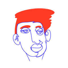 cartoon character of a man