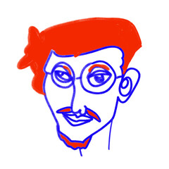 Obraz premium cartoon face of a man