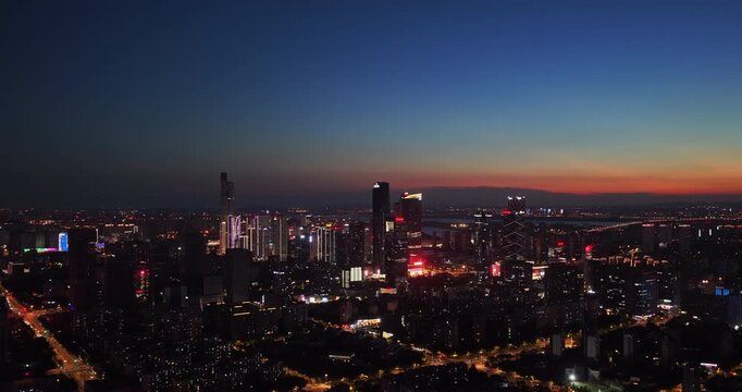 night view of modern city