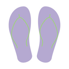 Modern Colorful Flip-Flops Vector Icon for Summer Vacation
