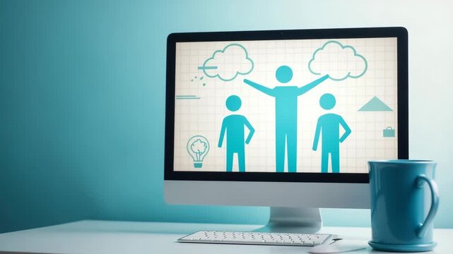 Innovative Corporate Culture Development: Strategic Leadership & Employee Engagement for Transformative Success - Photo Stock Concept with Left Space