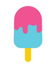 Colorful Summer Popsicle Vector Icon Illustration