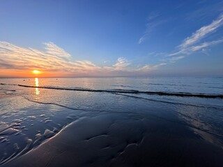 sunset on the beach
