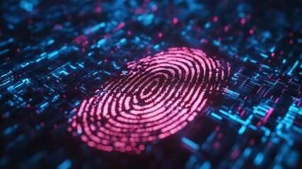 Glowing fingerprint scanning on futuristic circuit board for biometric security - Powered by Adobe