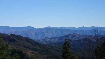 view from the top of the mountain  in Japan