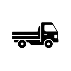 Truck icon design A simple, black pickup truck illustration for web and app graphics | k_Page 30