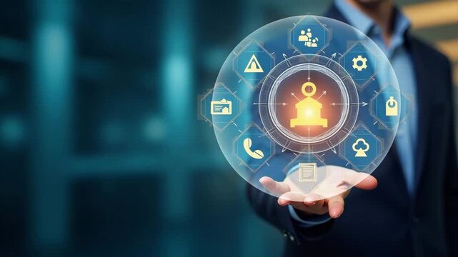 Detailed Risk Management Perception: Imagery of Quantitative Assessments, Control Systems & Strategic Mitigation Frameworks for Business Safeguarding - Photo Stock Concept