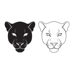 Distinct Jaguar Silhouette & Jaguar Lineart – Jaguar Vector Design Featuring Iconic Predator Form – Black Vector of Jaguar – Vector Set of Jaguar