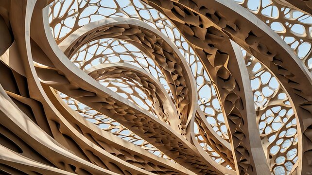 Abstract Interior Architecture with Organic Structure