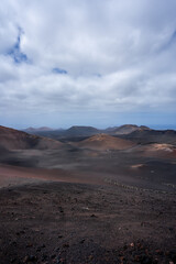 Volcanic landscape in Lanzarote, Spain