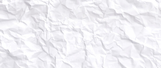crumpled white paper sheet with a rough surface and vintage creases. Crumpled paper texture background.