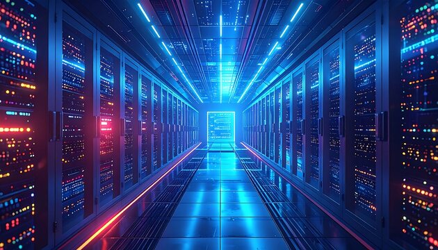 Futuristic server room