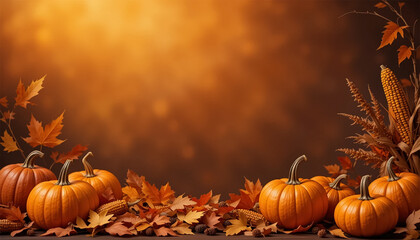 Halloween pumpkin on a wooden table background
