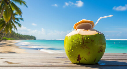 fresh green coconut

