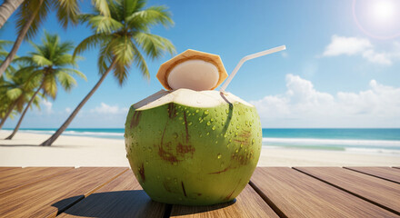 coconut on the beach