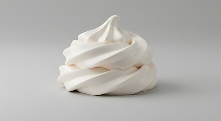 Obraz premium Soft Serve Ice Cream Swirl on Gray Background