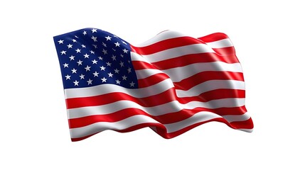 Fototapeta premium Vibrant American flag waving proudly, representing the national identity, freedom, and of the United States of America.