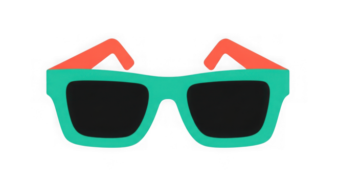 Teal Coral Sunglasses Summer Style - Powered by Adobe