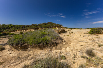Rab Pyramids, Sand Dunes, Lopar, Strucic Beach on Rab Island,