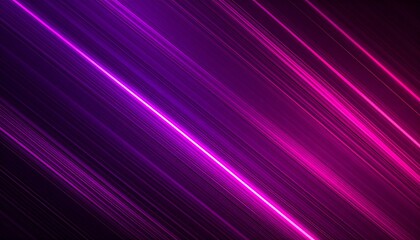 Fototapeta premium Abstract background with vibrant purple and pink glowing diagonal lines, perfect for tech or music themes.