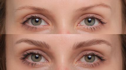Eyebrow Before and After Comparison