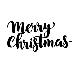 Vector illustration of merry Christmas lettering