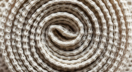 Fototapeta premium Close-up of Rolled Natural Fiber Fabric Texture material