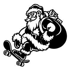 Illustration of Santa icon Vector