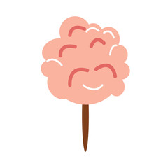 Circus chapito. Vector additional elements of the celebration tent, cotton candy, magic wand and rabbit in a hat, balloons, stand