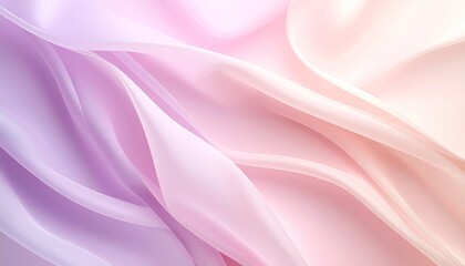 Obraz premium Beautiful soft pastel fabric gracefully flowing, creating an elegant backdrop.