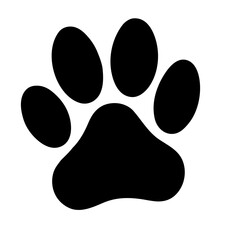 Vector illustration of paw of love 