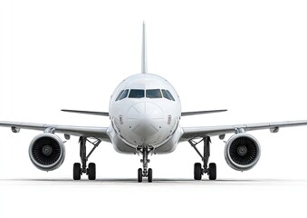 Naklejka premium Front view of a modern passenger jet