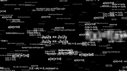 Dynamic Mathematical Equations Display Euler's Identity, Calculus, And Scientific Concepts,a Clean, Monochromatic Look At Equations And Notations,mathematical Formulas In A Minimalist Black And White  - Powered by Adobe