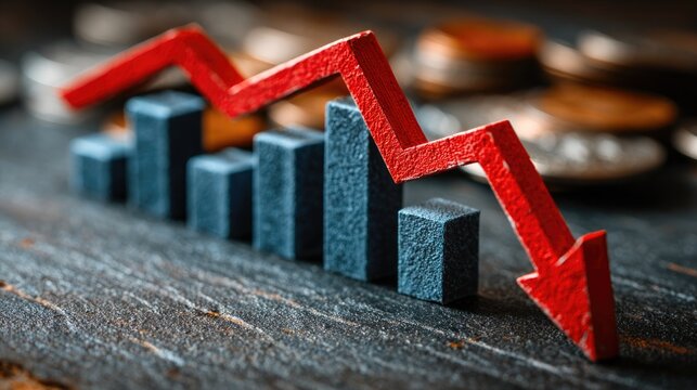 Financial crisis and economic downturn concept