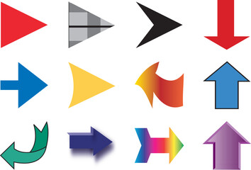 Dynamic 3d arrow pointing upwards isolated on white background