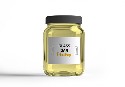 Glass Jar Mockup PSD