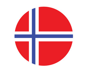 Obraz premium flag of norway on circle shape