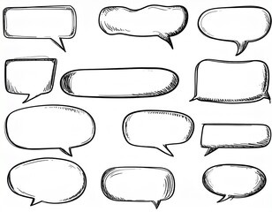 Obraz premium 手描き風の矢印と吹き出しセット