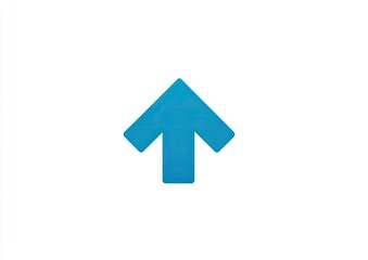 Simple, solid, light-blue upward-pointing arrow against white background