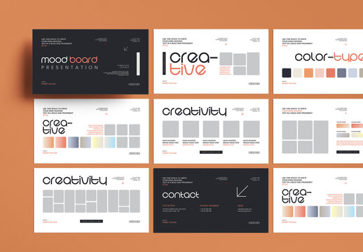 Mood Board Presentation Template for Branding & Design