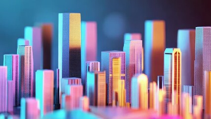 Colorful pie chart illuminating city's economic sectors - Powered by Adobe