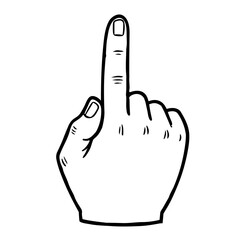 Vector illustration of hand pointing finger 