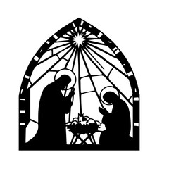 Believers silhouette illustration icon 