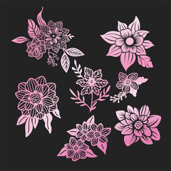 Flora Botanical Vector Set
