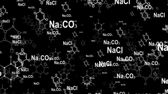Dynamic Chemical Formulas and Molecular Structures Abstract Scientific Background Animation