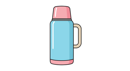 Retro Style Insulated Beverage Thermos with Handle for Hot and Cold Drinks