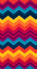 Fototapeta premium Vivid Neon Chevron Pattern