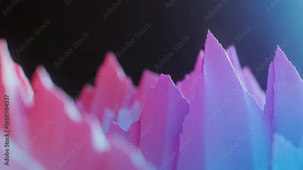 Wall mural abstract colorful mountain range representing data visualization or futuristic landscape