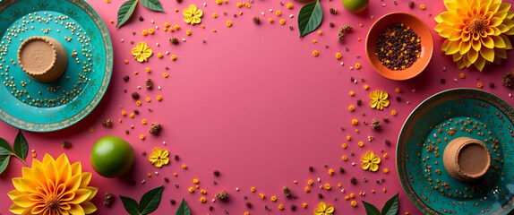 Striking Cinco de Mayo Decoration Ideas: Creative Ornamentation, Inspiring Color Schemes & Innovative Decor Concepts for Digital Event Promotion in Photo Stock.