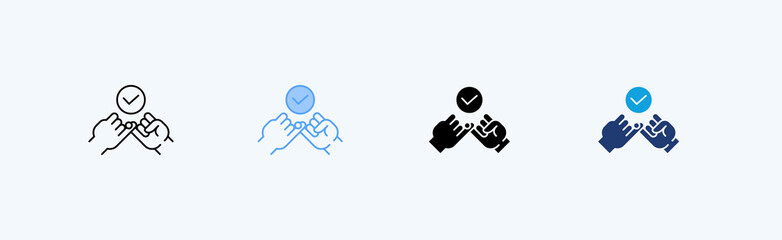 Promise Multiple Icon Illustration Vector